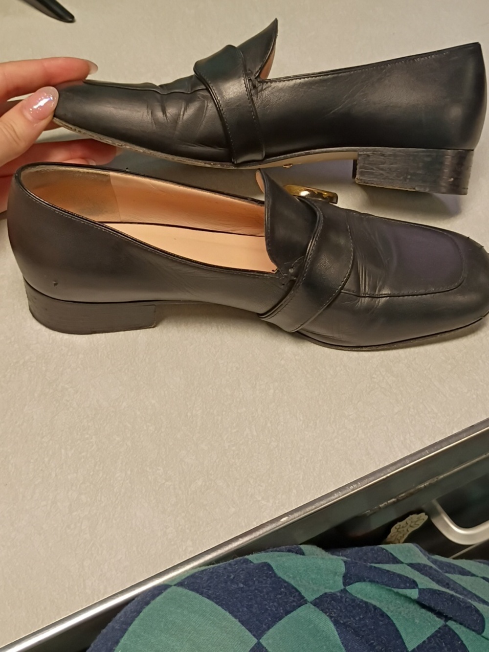 Gucci Black Leather Loafers with Gold GG Bit - Picture 6 of 8